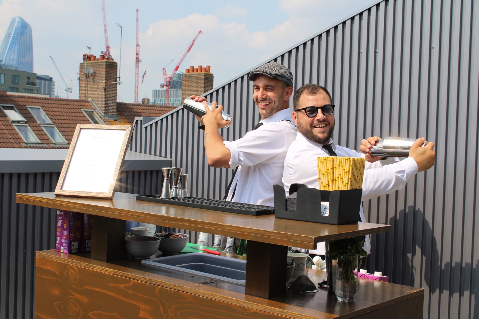 Rustic LED Mobile Cocktail Bar Hire