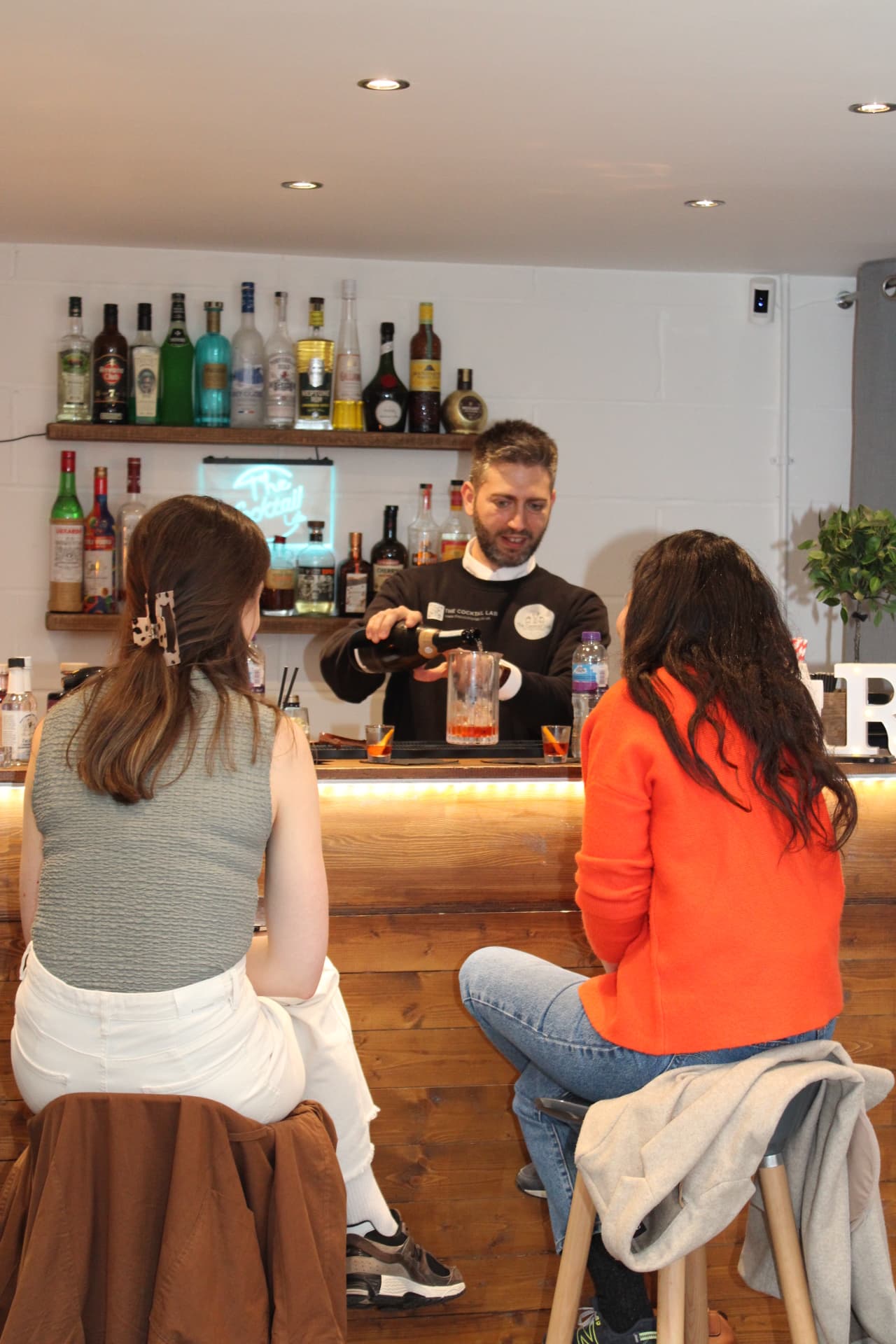 Rustic LED 2m Mobile Cocktail Bar Hire